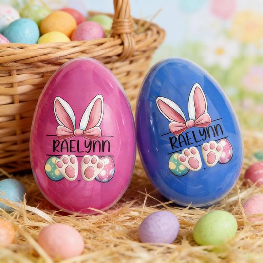 Personalized Fillable Easter Egg, Kids Easter Gift