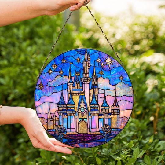 Disneyland Castle Suncatcher: Vintage Magic Kingdom Window Decor