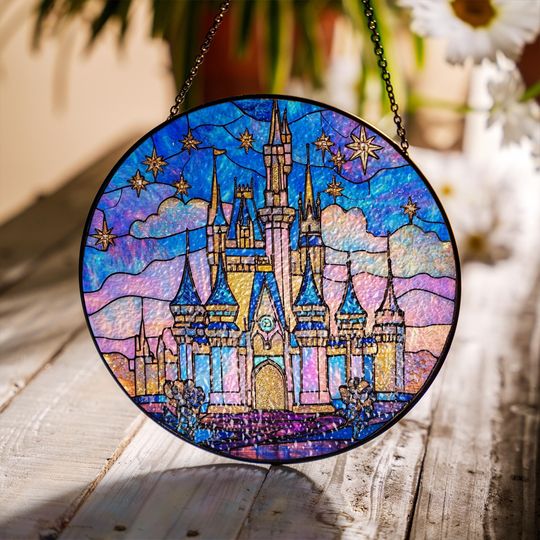 Disneyland Castle Suncatcher: Vintage Magic Kingdom Window Decor
