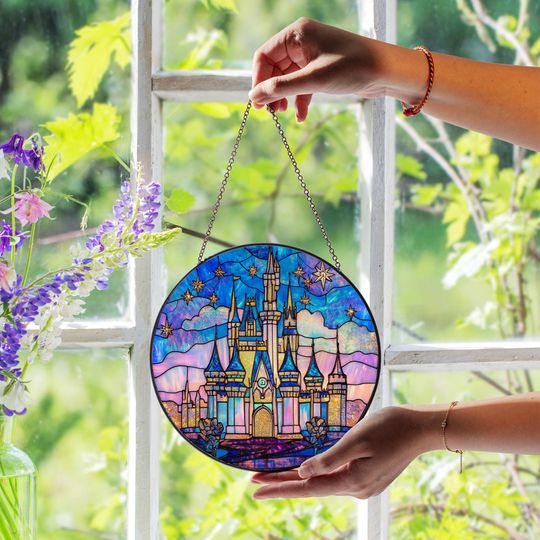 Disneyland Castle Suncatcher: Vintage Magic Kingdom Window Decor