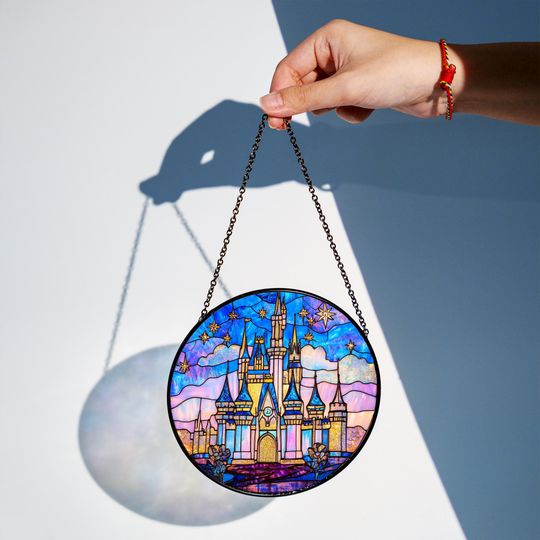 Disneyland Castle Suncatcher: Vintage Magic Kingdom Window Decor