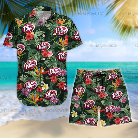 Dr Pepper Hawaiian Shirt