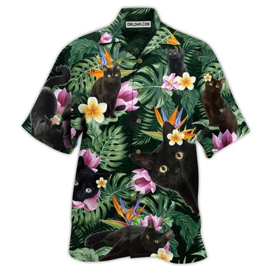 Cat Powered By Cat Hawaii Hawaiian Shirt