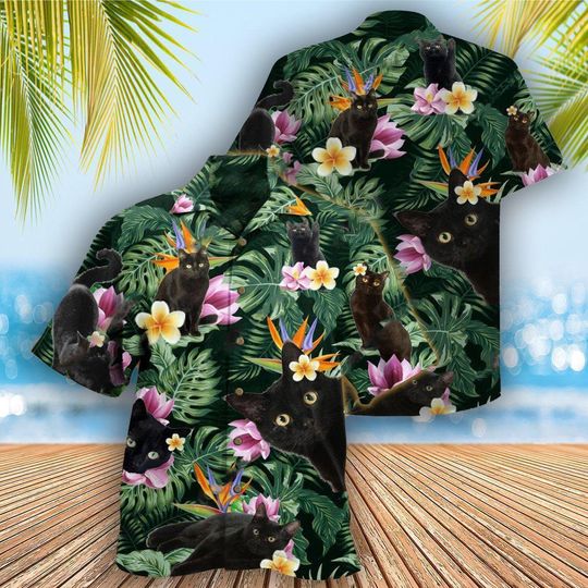 Cat Powered By Cat Hawaii Hawaiian Shirt