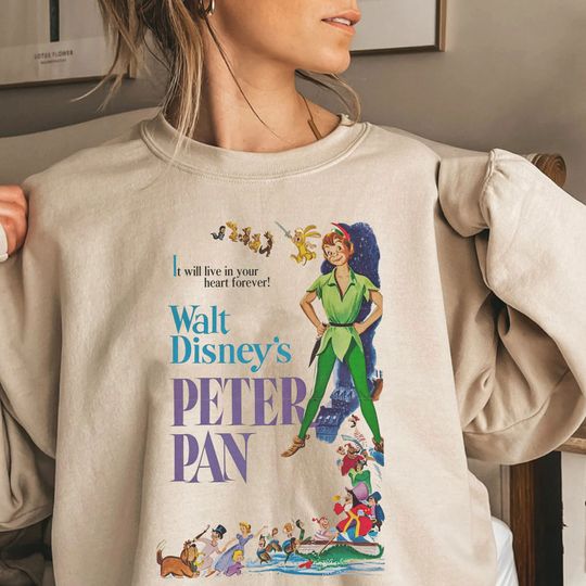 Peter Pan Shirt, Vintage Peter Pan, Disney Shirt, Vintage Disney sweatshirt