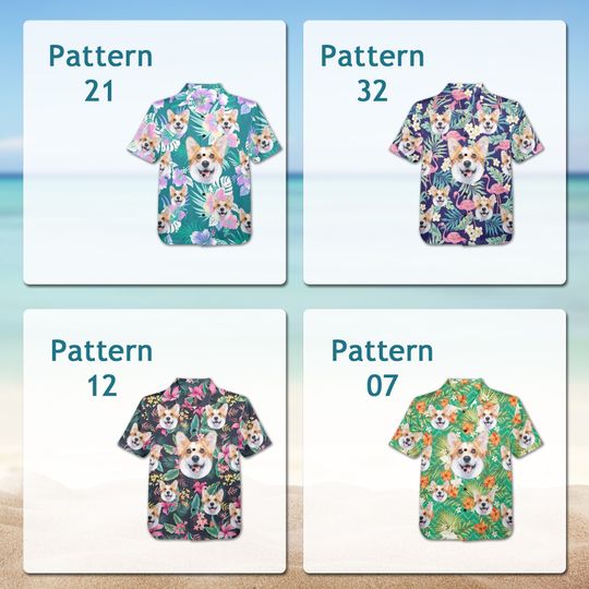 Custom Hawaiian Shirt with Dog Faces, Face Hawaiian Shirt