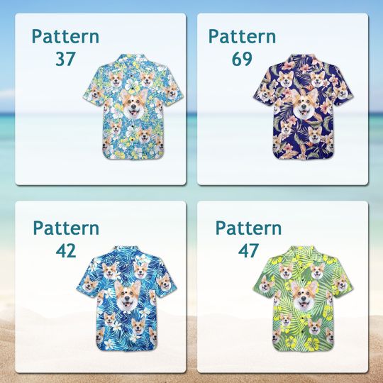 Custom Hawaiian Shirt with Dog Faces, Face Hawaiian Shirt