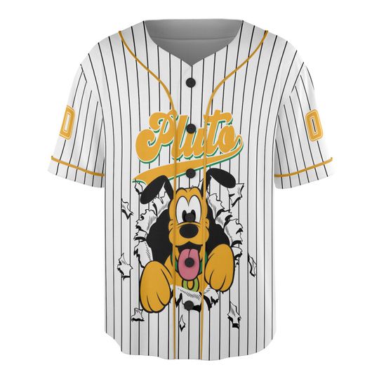 Custom Pluto Baseball Jersey, Disney Jersey for Fans