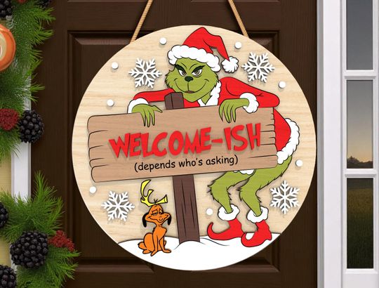 Funny Christmas Door Sign