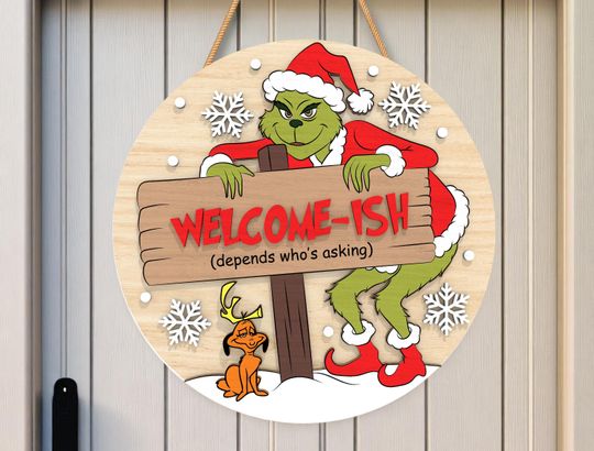 Funny Christmas Door Sign
