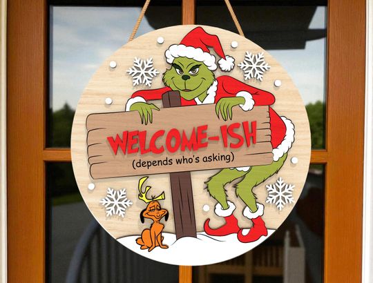 Funny Christmas Door Sign