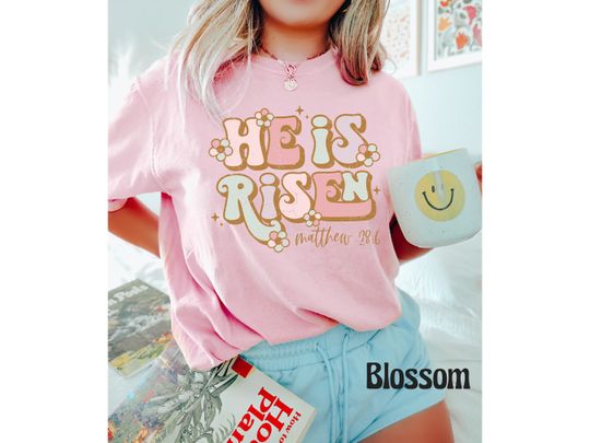 He Is Risen Shirt, Easter Shirt, Retro Easter T-Shirt