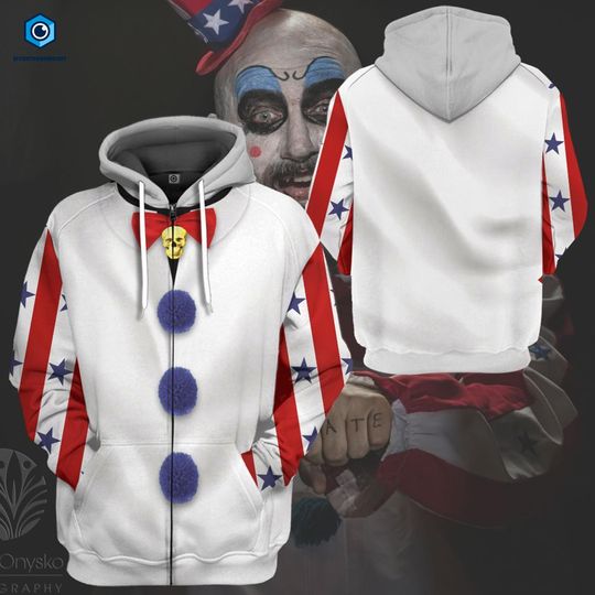 Captain Spaulding Halloween Costume Hoodie, Horror Character Cosplay Costume, Halloween Movie Shirt, Horror Character Shirt, Halloween Shirt
