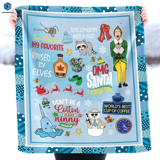 Buddy The Elf Fleece Blanket Elf Quote Christmas Blanket The Elf Chrismtas Blanket The Elf Christmas Quilt Sofa Blanket
