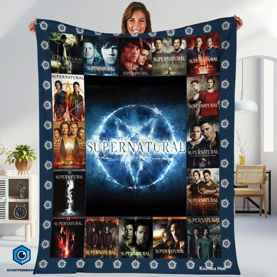 Supernatural Fleece Blanket, Supernatural Movie Blanket, Winchester Brothers Blanket, Birthday Gift