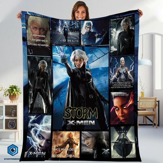 Storm X-Men Blanket, X-Men Blanket, Xmen Storm, Super Hero Blanket, Super Hero Movie Blanket