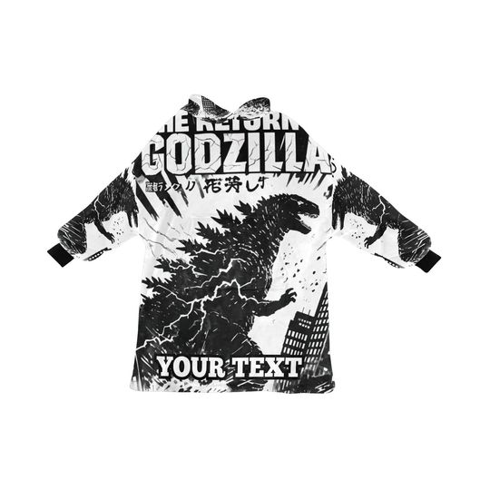 god zilla Kids Hoodie Blanket Personalized Gift