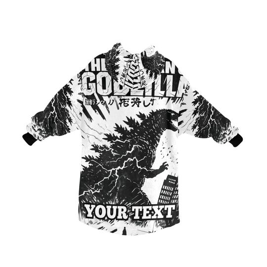 god zilla Kids Hoodie Blanket Personalized Gift