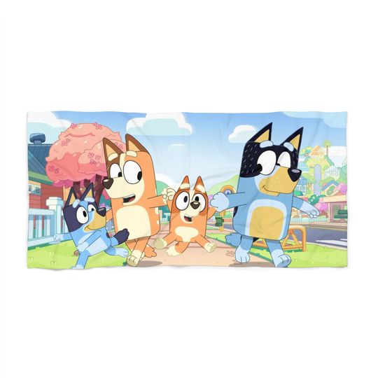 BlueyDad Fun and Playful Beach Towel for Kids