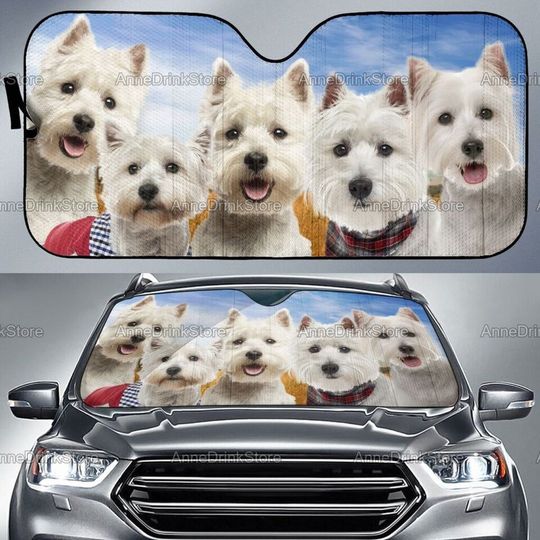 Westie Car Sunshade Dog Car Accessories