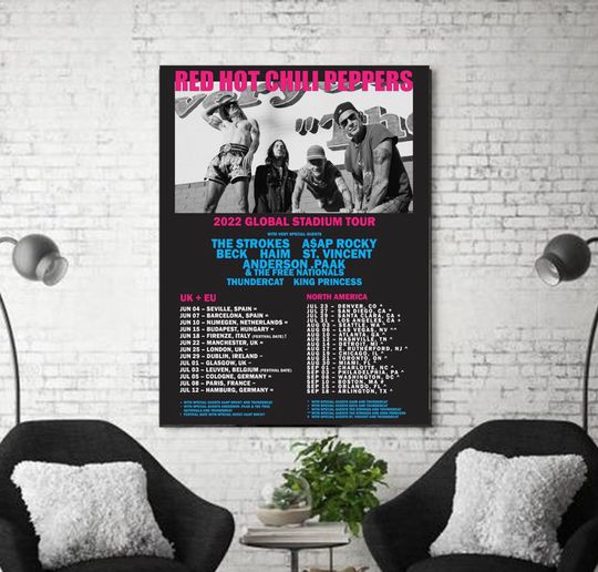 Red Hot Chili Peppers Tour 2022 Poster
