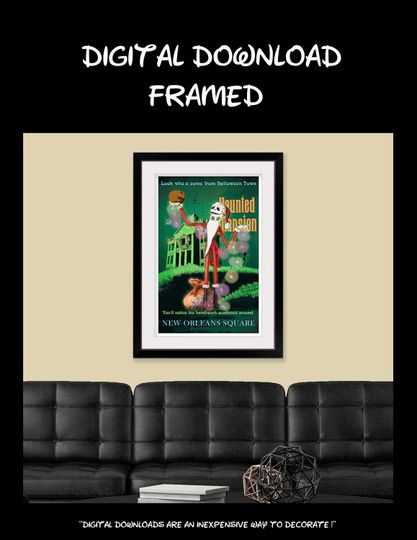 Disneyland Attraction Posters Decor - Vintage Haunted Mansion - Sandy Claws