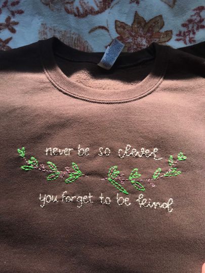 the marjorie embroidered sweatshirt!