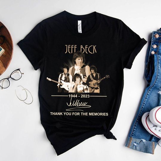 R.I.P Jeff Beck 1944-2023 Memories Shirt, Jeff Beck RIP Guitar Legend Merch