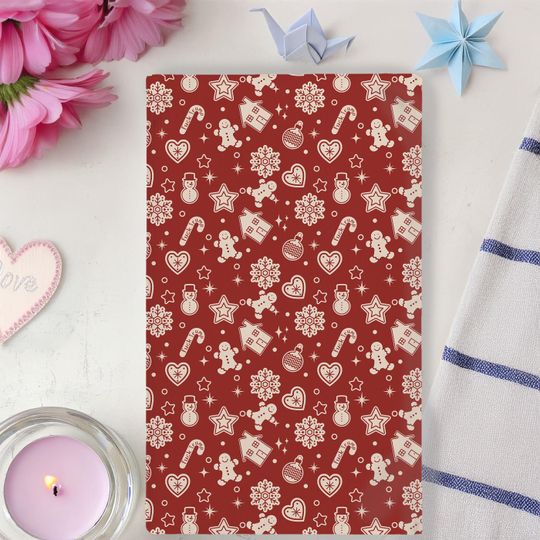 Christmas Hand Towel, Candy Cane Kitchen Towel