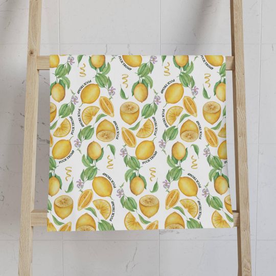 Vintage Lemon Kitchen Towel, Bathroom Towel Set