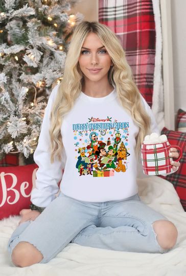 Mickey Christmas Carol Shirt, Disney Christmas Sweatshirt