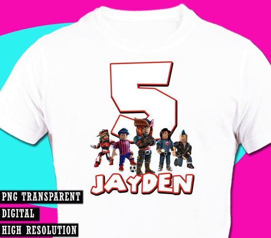 Roblox Iron On Transfer Shirt - Roblox Birthday Shirt
