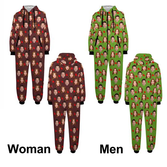 Custom Flannel Family Christmas Pajamas: Personalized Photo Onesie