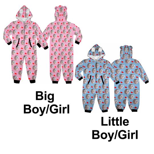 Custom Flannel Family Christmas Pajamas: Personalized Photo Onesie