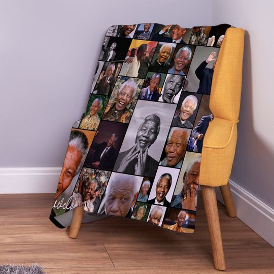 Nelson Mandela Montage Fleece Blanket