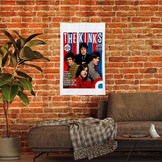 1960s Retro British Rock Music Textile Poster