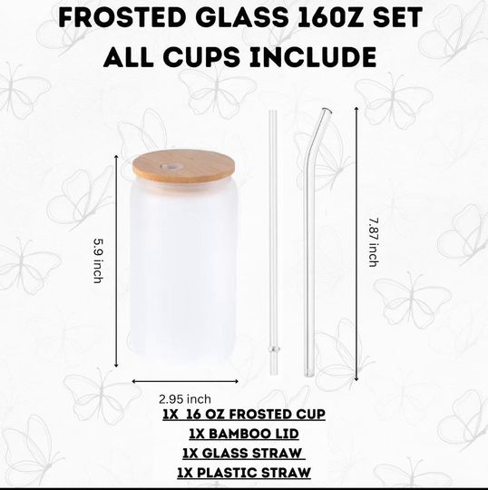 Spooky Button Doll Frosted Glass Cup
