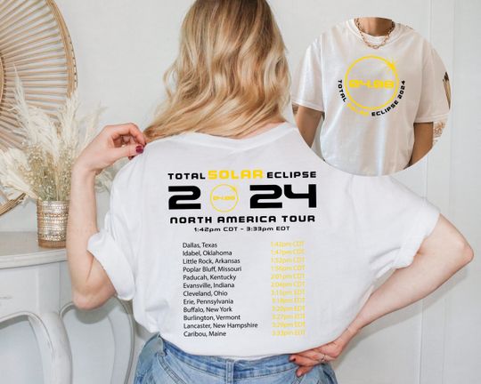 Total Solar Eclipse Tour 2024 Shirt, Eclipse Event 2024 Shirt