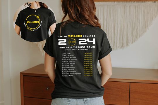 Total Solar Eclipse Tour 2024 Shirt, Eclipse Event 2024 Shirt