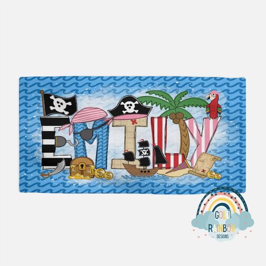 Pirate Captain Beach Towel