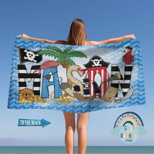 Pirate Captain Beach Towel