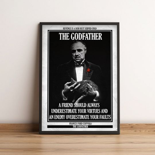 The Godfather | Cult Film Poster | Vintage Retro Art Print | Classic Movie Posters