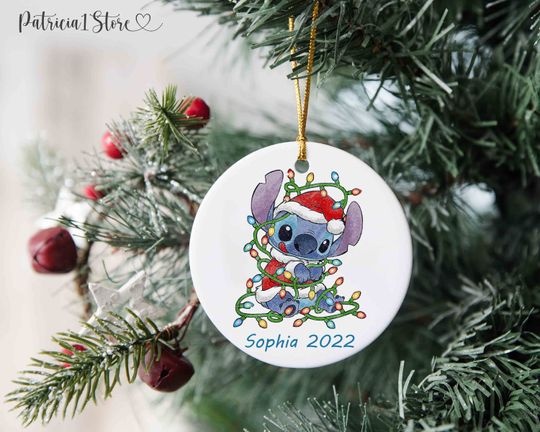 Personalized Ornaments, Stitch Ornament, Disney Stitch Ornament, Lilo Stitch Ornament, Disney Ornament, Christmas Ornament, DL