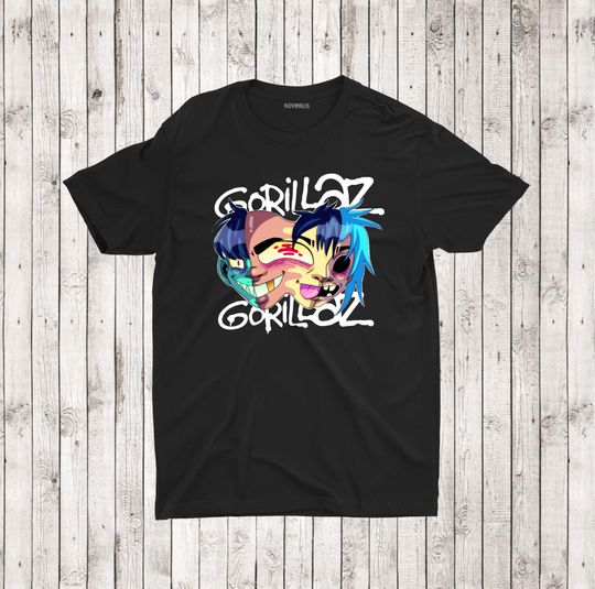 Gorillaz Black and White Cotton Tshirt