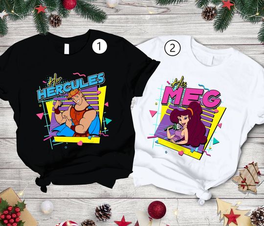 Retro 90s Her Hercules His Meg Shirt, Hercules And Megara Shirt