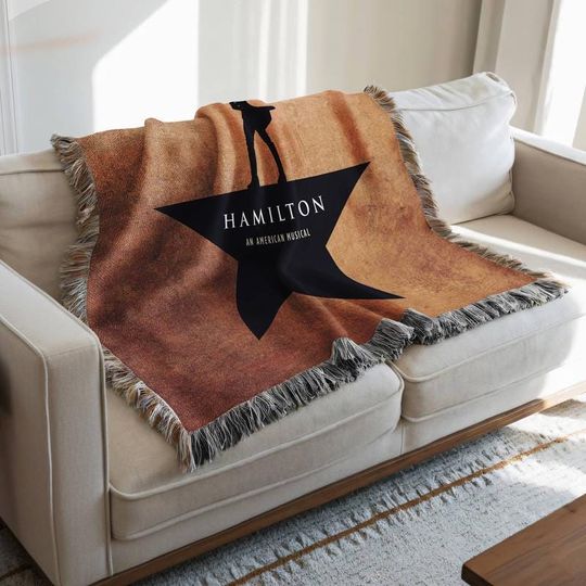 Hamilton Musical Woven Blanket, Alexander Hamilton Woven Blanket, Hamilton Broadway Blanket, American Musical Blanket, Christmas Blanket