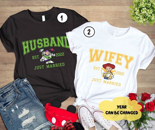 Custom Disney Toy Story Buzz And Jessie Couple Shirts, Toy Story Valentines Day Shirt