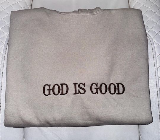 Personalized God Is Good Embroidered Hoodie