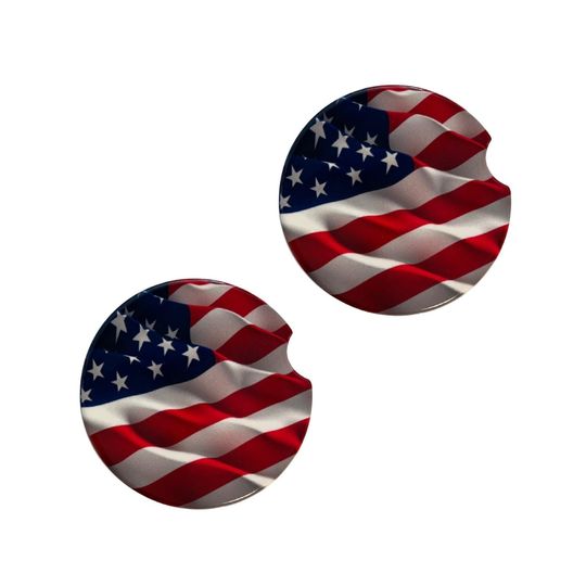 American Flag Coaster Set