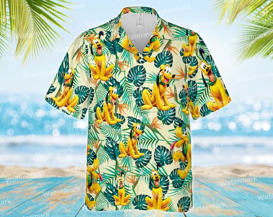 Pluto Womens Board Hawaiian Short, Swim Trunk With Pluto, Disney Trip